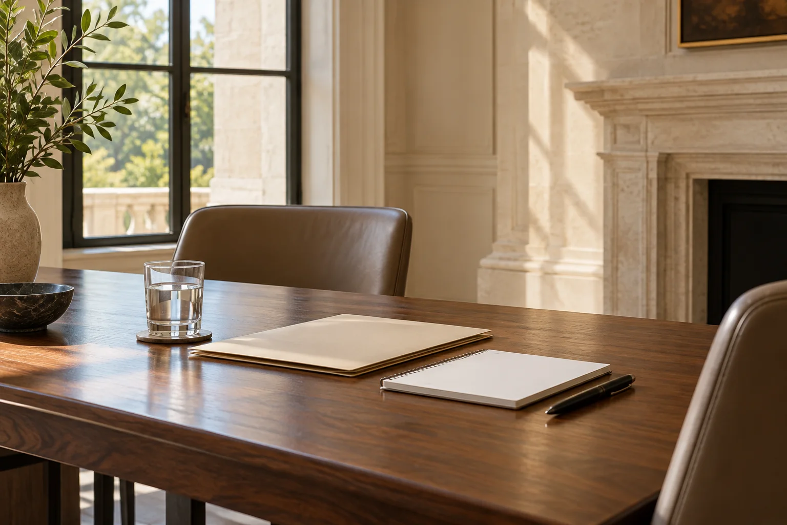 AI-created illustration of a quiet professional consultation room.